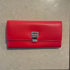 Proenza Schouler large wallet in scarlet
